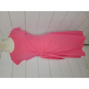 NWT Talbots medium pink faux wrap tee shirt dress